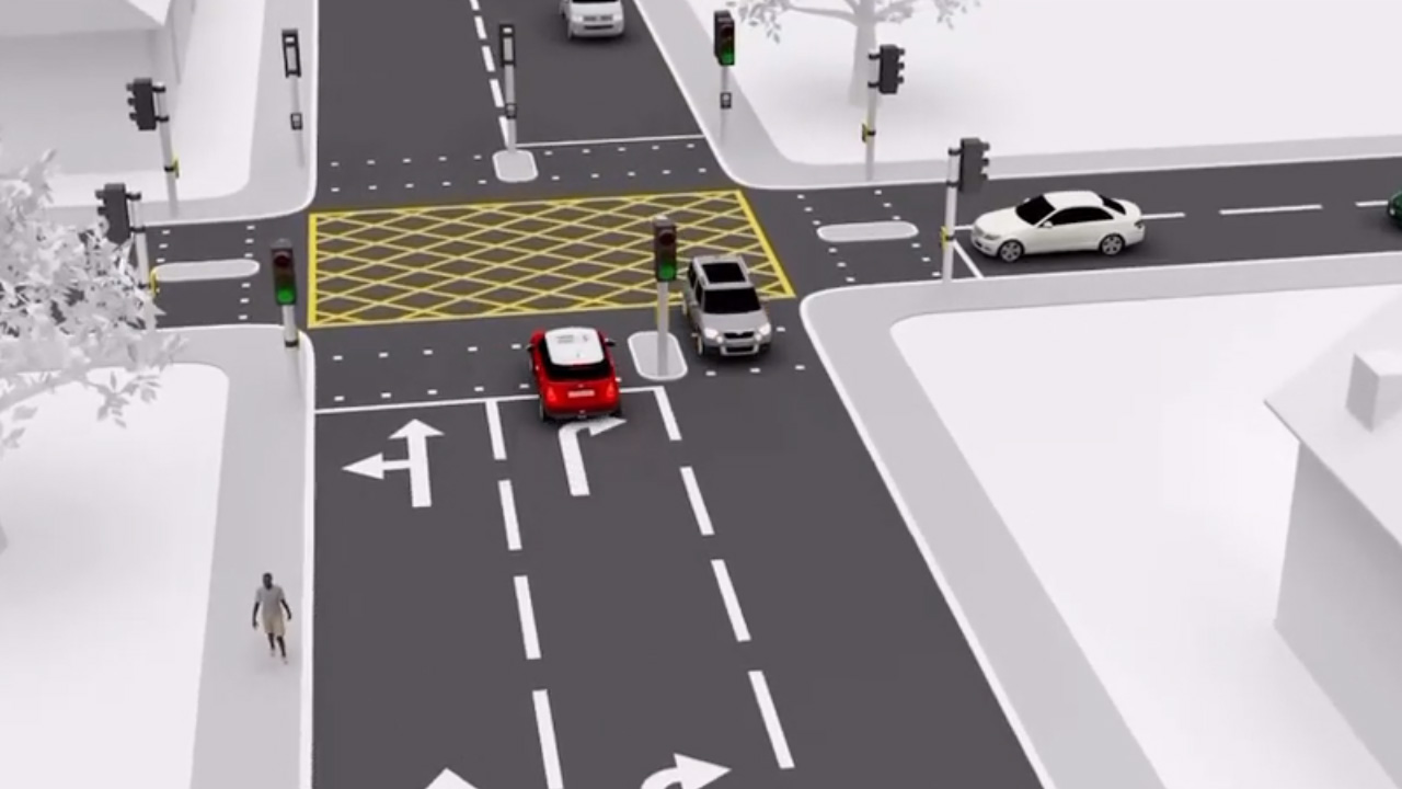 Turning Right at a Roundabout While Exiting From the Right Lane